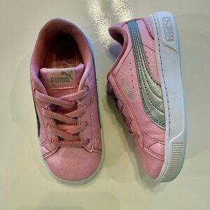 Puma Toddler Sneakers in Pink and Silver